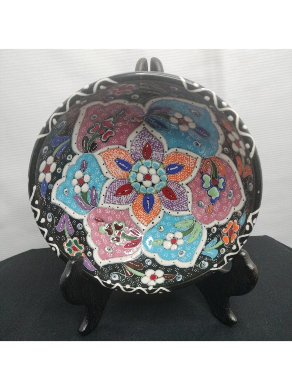 Turkish Multicolored Decorative Bowl Handmade, Hand painted 4.5”x3" New